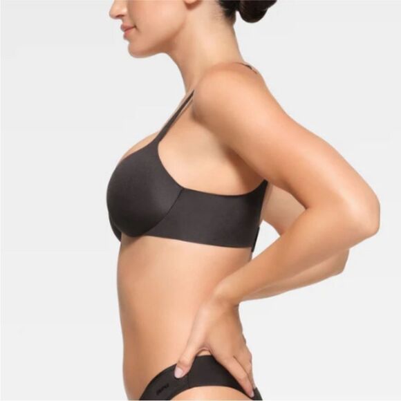SKIMS | NEW Ultimate Collection Push-Up Plunge Bra in Onyx Women’s Size 38DD - Picture 3 of 11